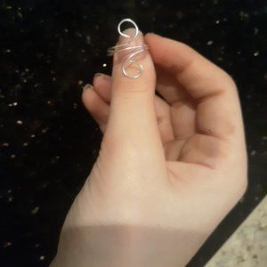 Hand Made Wire Swirl Ring Size 6 1/2